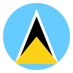 Fototapeta premium Circle Saint Lucia Flag American Country