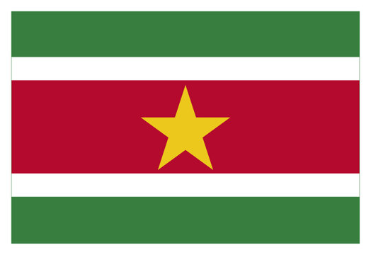 Rectangle Suriname Flag American Country