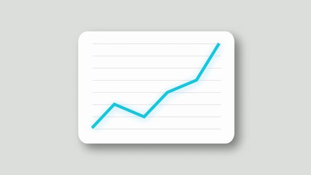 Business growth concept in graph chart showing marketing sales profit increasing to future target. business graph success Statistics bars columns growth animation arrow on white background. 