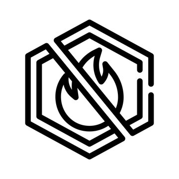 flammable line icon