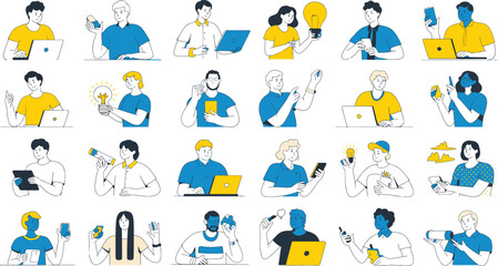 Fototapeta premium Modern Business and Technology Concepts with Diverse People