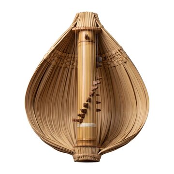 Traditional Sasando String Instrument from East Nusa Tenggara Isolated on White Background
