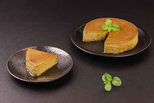 Matcha quesillo is a creamy caramel custard dessert infused with matcha green tea powder, combining the smooth texture of traditional quesillo with the earthy and slightly sweet flavor of matcha. 
