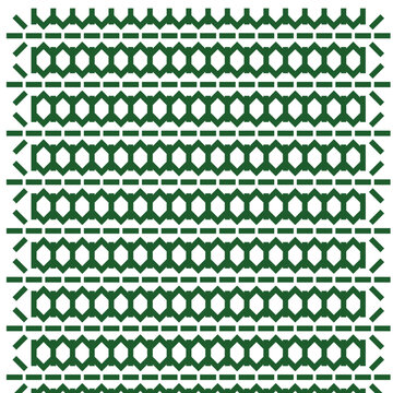 Green Geometric Pattern Background with Seamless Floral Tile Design
