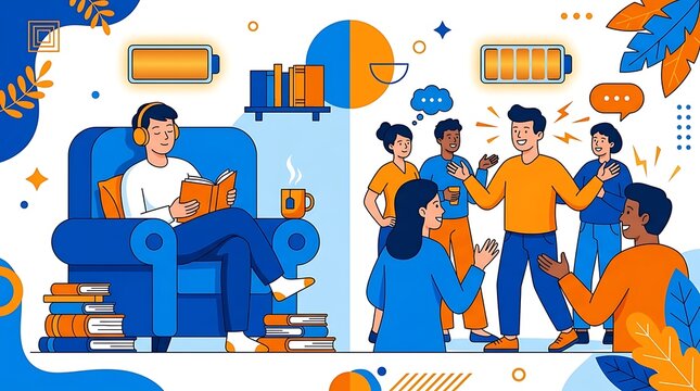 Comparison of introverted and extroverted personality types