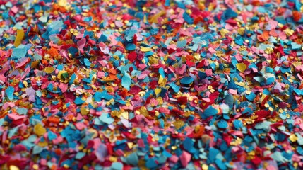Fototapeta premium Colorful Glitter Background with Bright Red, Blue, Gold and Pink Confetti for Party Decorations and Crafts
