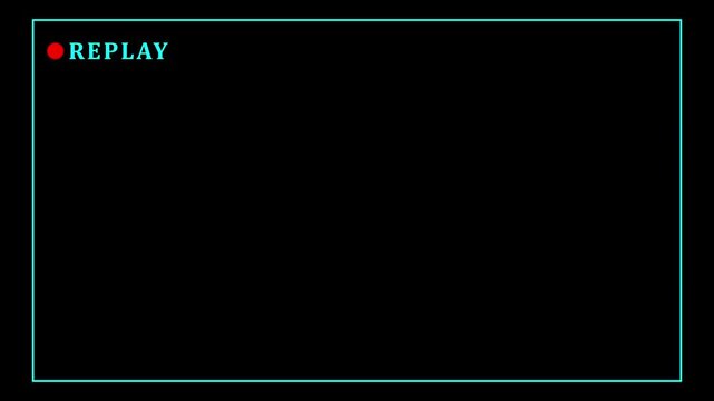 Video camera replay screen animation on a green screen background in HD. Ideal for video editing, cinematic overlays, Vertical VHS Replay Overlay on Alpha channel. 4K Video Animation..