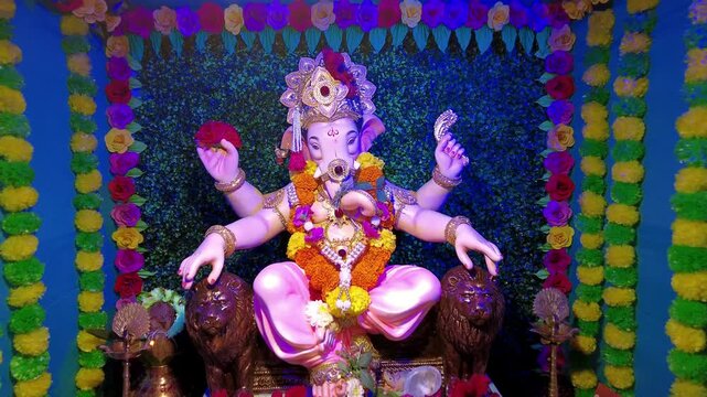 Sacred Ganesh Murti Close View