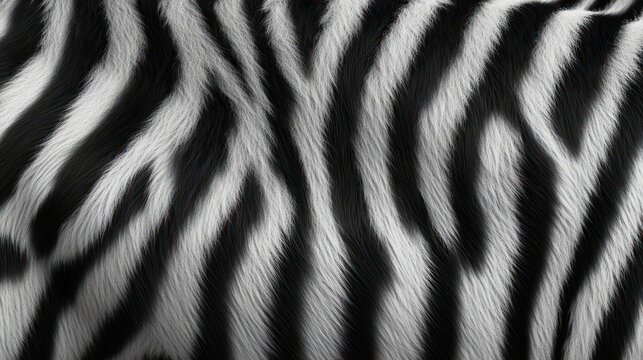 close-up of zebra fur with black and white stripes, soft textured coat and high-contrast pattern evoking calm natural elegance
