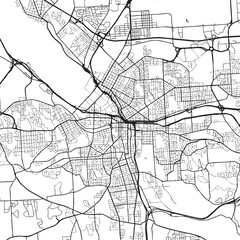 Naklejka premium Syracuse New York city map vector illustration. Black and white street map of Syracuse NY USA