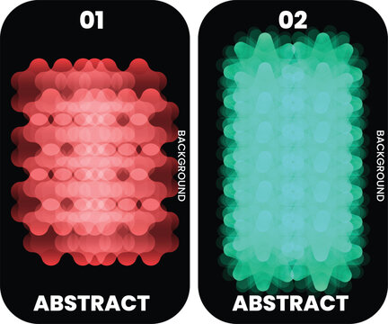 Abstract Coral Bubble Pattern and Mint Glow Collection with Soft Rounded Geometric Background Design