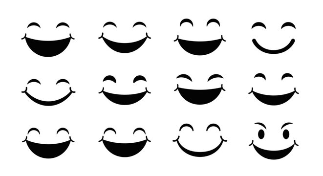 Comprehensive collection of varied facial expression vector icons depicting diverse human emotions such as joy, sadness, anger, and surprise for character design and UI elements.