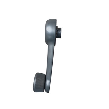 Manual car window crank handle interior part isolated on transparent background