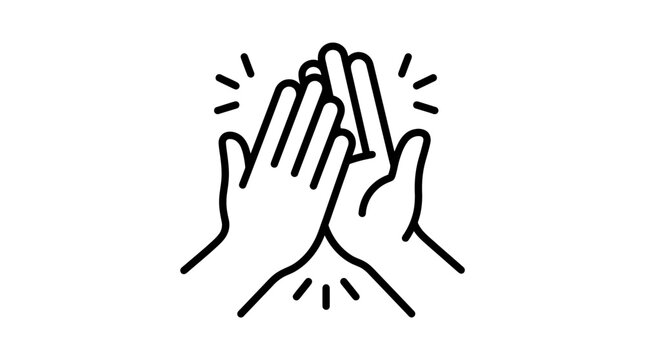 High Five Hands Icon