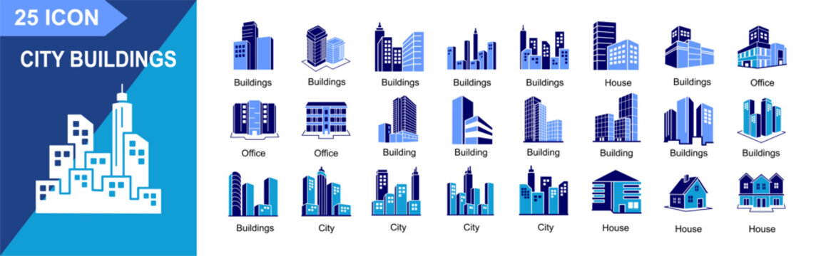 City Buildings Icon Set