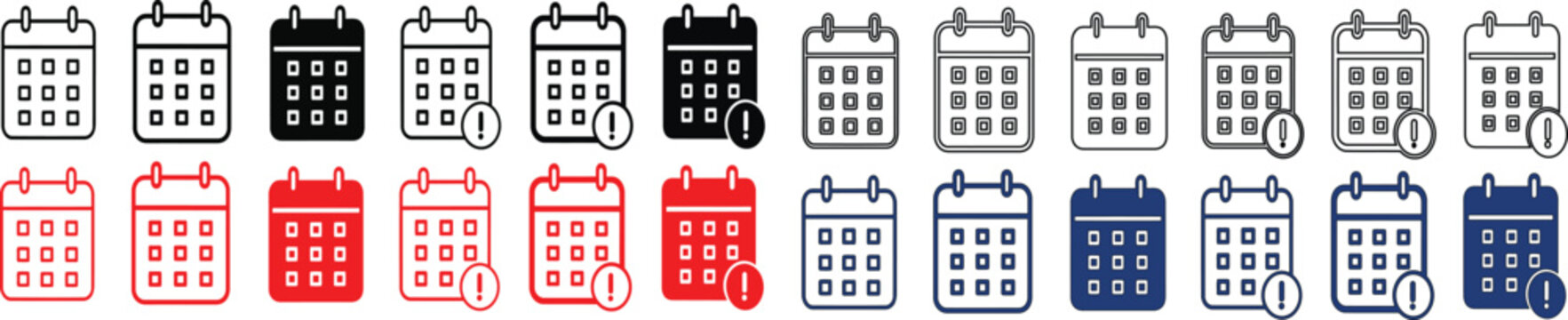 Calendar date icons set. The calendar i set presents various date-planning symbols in multiple styles and color variations for digital design. calendar icons, date symbols, schedule graphics, time mar