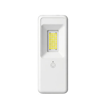 Portable led light with power button on transparent background high quality