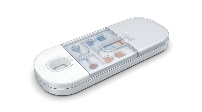 Microfluidic lab on a chip device for rapid diagnostic testing