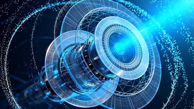 Abstract blue technological structure