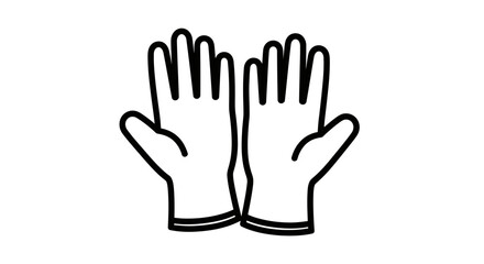 Fototapeta premium Protective handwear symbol for safety and hygiene concept