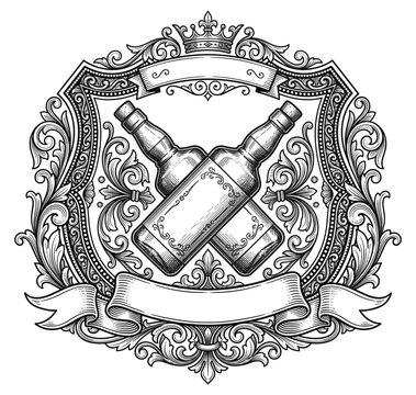 retro whiskey badge