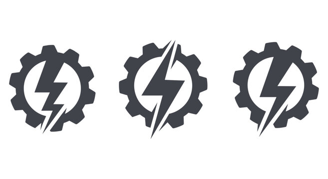 Gear Lightning Logo icon