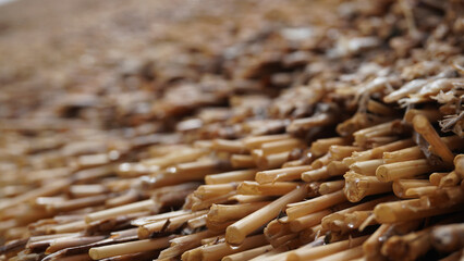 Obraz premium Close-up of dried straw
