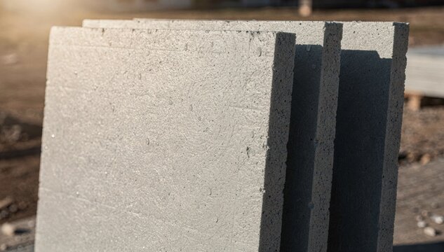 Medium shot of coated weatherresistant foam insulation panels showcasing durable exterior texture with UV and moistureresistant treatment under natural sunlight.