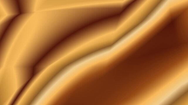 Abstract Backdrop Luxurious Rich Caramel Bronze Golden Satin Fabric Drapery Sharp Geometric Folding Template Asset
