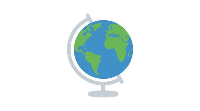 Globe, World Globe, Earth Globe, Vector Globe Icon isolated on White Background