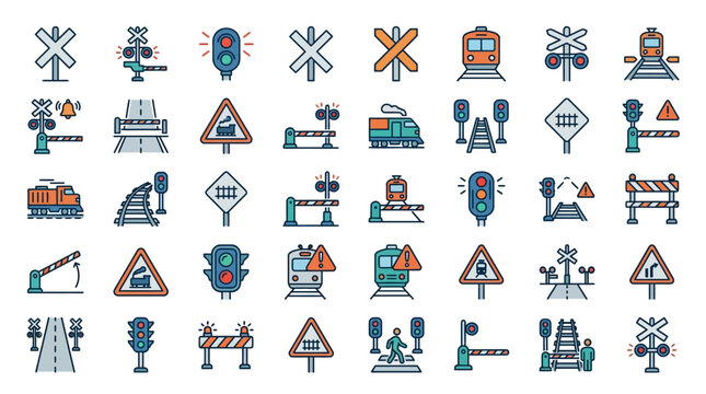 Transport signs and symbols on display at a train station on 2026-06-27.