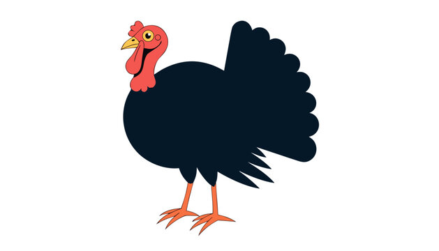 turkey on white background