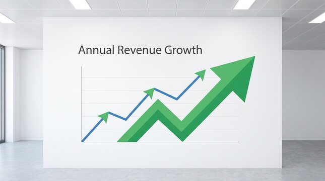 Annual Revenue Growth Chart Upward Trend