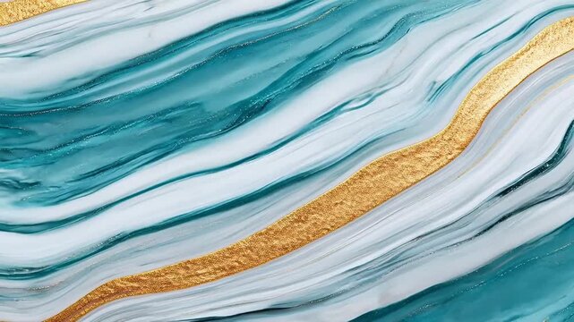 Marble texture with gold and teal patterns