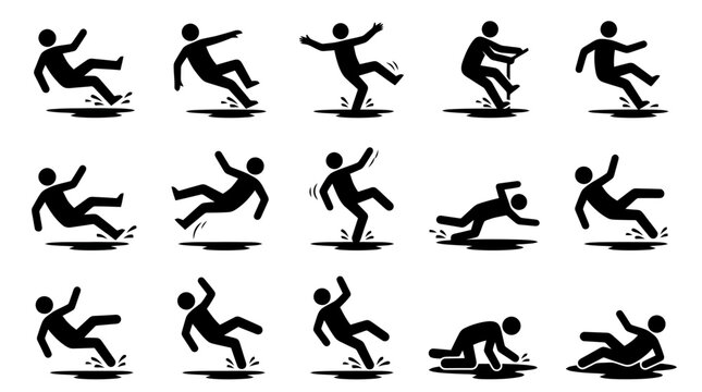 Collection of various ice skating poses.