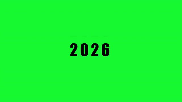 2010 to 2026 Year Scrolling Text Animation on Transparent Background.Year Counter Scrolling Animation From 2010 to 2026 With Alpha Channel,Calendar animation of years in 4k video animation.
