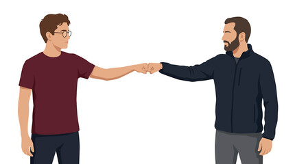 Fototapeta premium Tech Founders Fist Bump Agreement