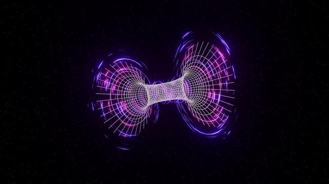 Endless Traveling in the time tunnel, 3D endless tunnel, Portal for space time. Full HD. 4K