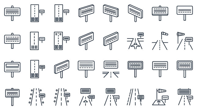 Various road signs and billboards displayed on a clean white background for reference on 2026-06-27