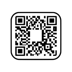 Fototapeta premium QR Code in Focus: A detailed close-up view of a QR (Quick Response) code, a matrix barcode containing encoded information, ready to be scanned by a digital device.