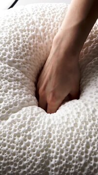 Close-up View of a Textured White Surface Featuring a Unique Bubbling Pattern, Highlighting Its Intricate Design and Structure in Stunning Detail