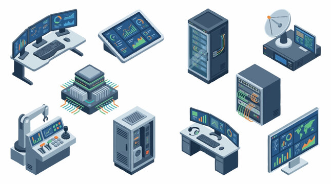 Isometric Technology Devices and Equipment Collection.