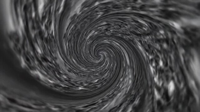 Mesmerizing Black and White Vortex: Dynamic Abstract Spiral Tunnel with Evolving Textures and Hypnotic Optical Illusion