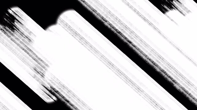 Brush transition animation of abstract monochrome pencil sketches with diagonal strokes. Suitable for dynamic video intros, presentations, and creative projects. 4K - Alpha Channel