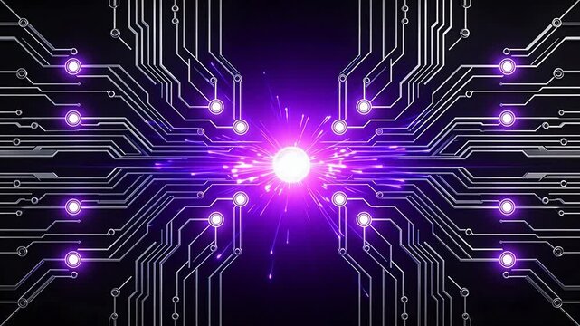 Circuit board with glowing center
