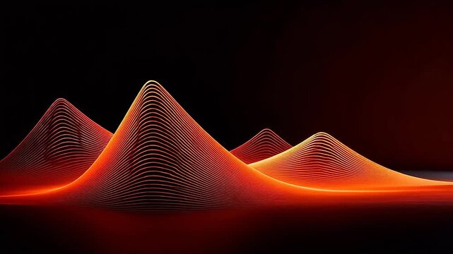 Abstract glowing wave patterns