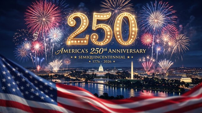 patriotic background for USA 250th anniversary