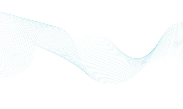 Abstract line wave Technology white Background. Minimalist Light Blue Fluid Wavy Lines with Large Copy Space for Corporate Presentation, Modern Web Banner, and Clean Data Flow
