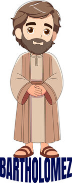 Bartholomew Apostle Cartoon Character