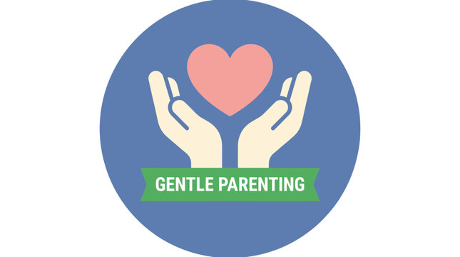 Soft Heart With Open Palms Icon Representing Gentle Parenting Style